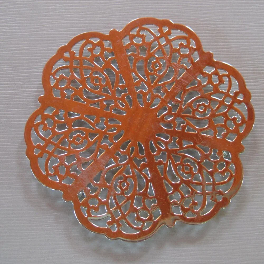 Set of 3 Vintage Silver plated trivets no label